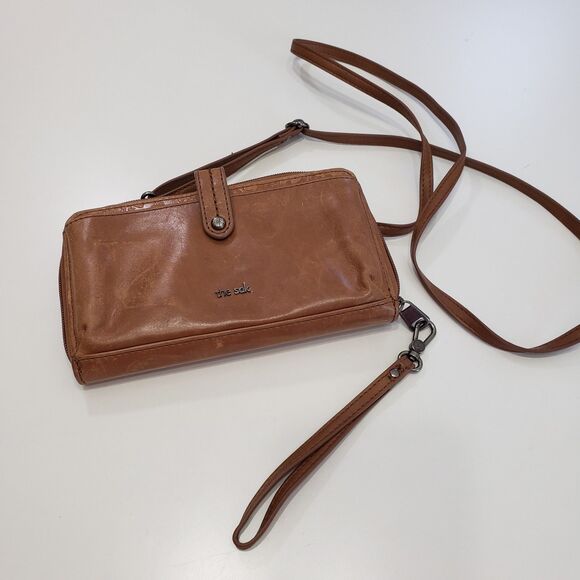 The Sak Brown Leather Crossbody Purse, Approx.  8 x 4.5 - Picture 8 of 8
